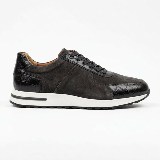 Sneaker homme noir vue de profil – chaussures homme Maroc